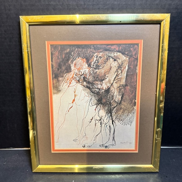 Elegant Gold Framed Art Illustration [Art 411]